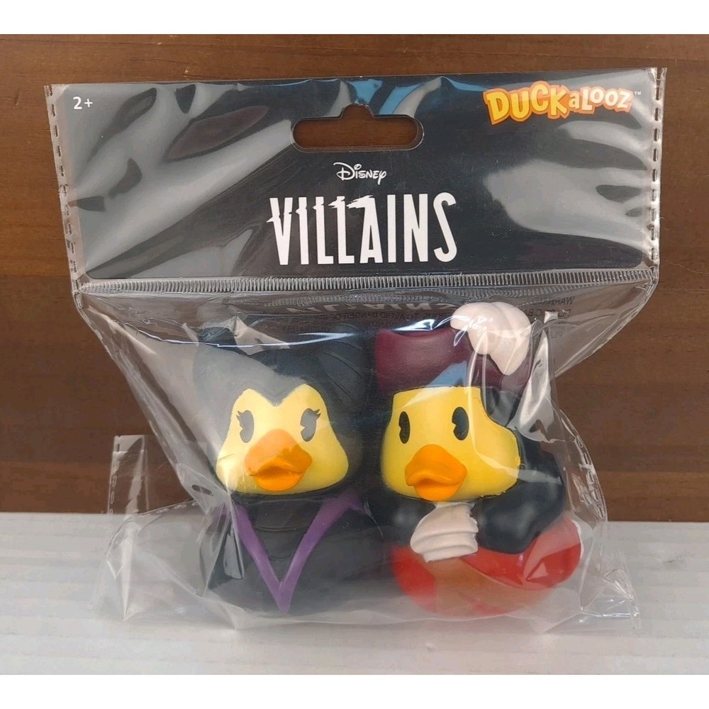 Disney Villains Maleficent & Captain Hook Rubber Ducks Duckalooz‎ New